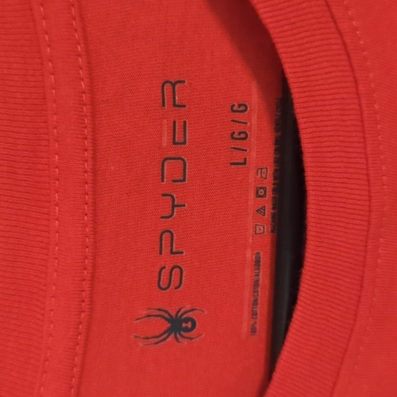 Spyder Men's Red Short Sleeve Tshirt Size Large - Picture 3 of 5